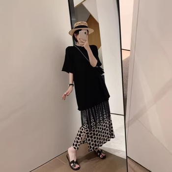 2026 letné vintage kvetinový vzor midi sukňa so úzkym strihom, bočný rozparok, elegantný rovný strih