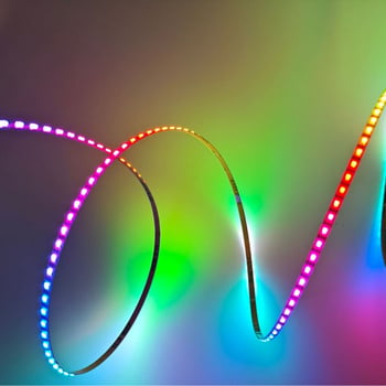 RGB LED pás s fiktívnou farbou WS2812B s hudobným rytmom, 5V, 0807 SMD, dĺžka 5 m