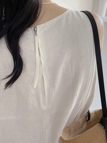 Jiangzuo Laoqianfeng ľan-Tencel šaty bez rukávov, letné dlhé šaty pre drobnú postavu