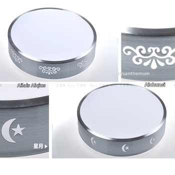 LED stropný kryt svietidla, kruhový set, zliatina hliníka, model Star Moon, moderný minimalistický štýl