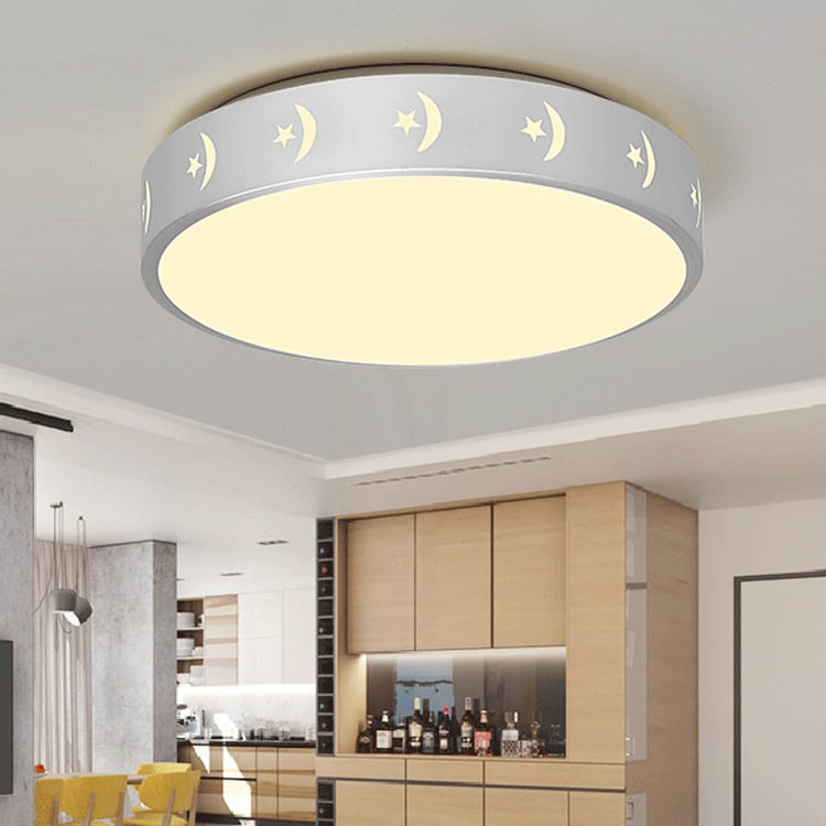 LED stropný kryt svietidla, kruhový set, zliatina hliníka, model Star Moon, moderný minimalistický štýl
