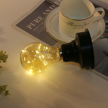 Edison LED žiarovka s medeným vodičom, A60 béžová farba, dekoratívne svetlo do chodby a balkóna, retro štýl