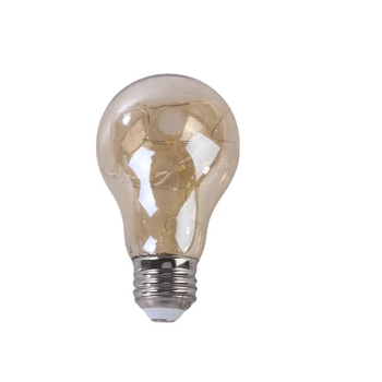 Edison LED žiarovka s medeným vodičom, A60 béžová farba, dekoratívne svetlo do chodby a balkóna, retro štýl