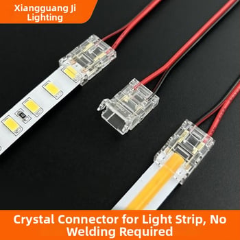 LED pás s bezspájovými konektormi pre priame rohové spoje, 2-žilové a 3-žilové bezspájkové spoje, kryštál bezspájový, vysoká jasnosť
