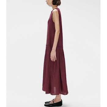 Be Order 2026 Ljeto Elegantni Stil Za Odmor Tencel Haljina Bez Rukava S V Izrezom Za Žene