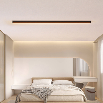 Nordický moderný minimalistický dizajnérsky lineárny stropný lampa pre kanceláriu, spálňu, obývačku, jedáleň, bar a chodbu