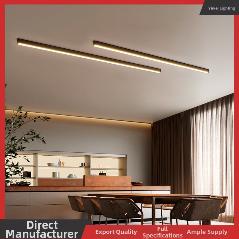 Nordický moderný minimalistický dizajnérsky lineárny stropný lampa pre kanceláriu, spálňu, obývačku, jedáleň, bar a chodbu