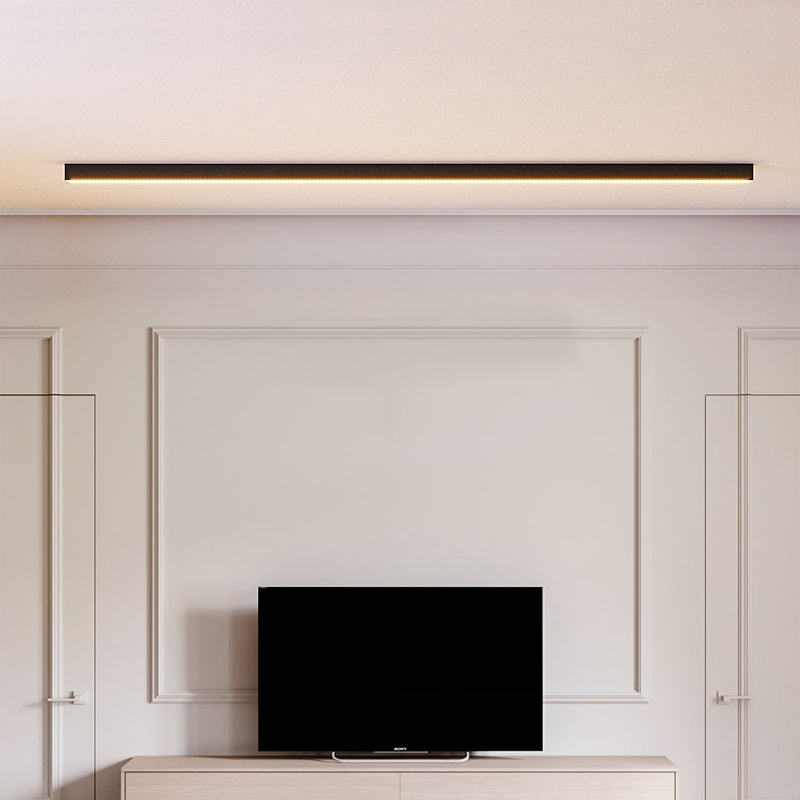 Nordický moderný minimalistický dizajnérsky lineárny stropný lampa pre kanceláriu, spálňu, obývačku, jedáleň, bar a chodbu