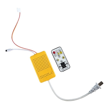 Shuoyu 220V trobojna LED traka kontroler s promjenom boje, infracrveno bežično daljinsko upravljanje, fleksibilna LED traka i priključak za napajanje