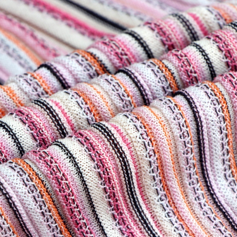 Missoni Nanyou elegantné pletené šaty bez rukávov, s okrúhlym výstrihom, stredná dĺžka, pruhované, jar-let