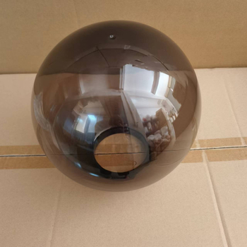 200 mm akrylové guľové tienidlo na lampu, dymovo sivá farba, s malým otvorom na vodu a neviditeľnou ryhou formovania