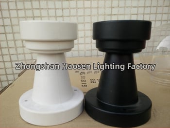 Akrilový okrúhly tienidlo pre vonkajšiu stenu lampu, model HS-PJ01, plast, čierna alebo biela, priemer 100/145/165 mm