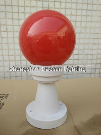 Akrilový okrúhly tienidlo pre vonkajšiu stenu lampu, model HS-PJ01, plast, čierna alebo biela, priemer 100/145/165 mm