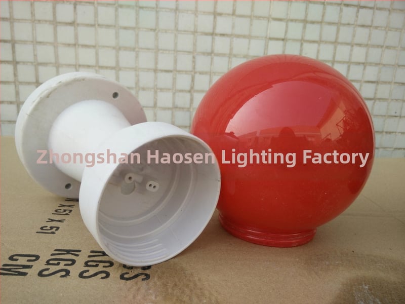 Akrilový okrúhly tienidlo pre vonkajšiu stenu lampu, model HS-PJ01, plast, čierna alebo biela, priemer 100/145/165 mm