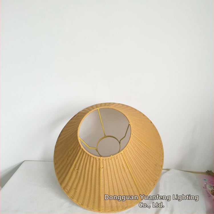 Ručne vyrobené tienidlo inšpirované bambusom pre nočnú lampu, vhodné pre kruhovú nástennú lampu a lustre, oranžové plastové tienidlo