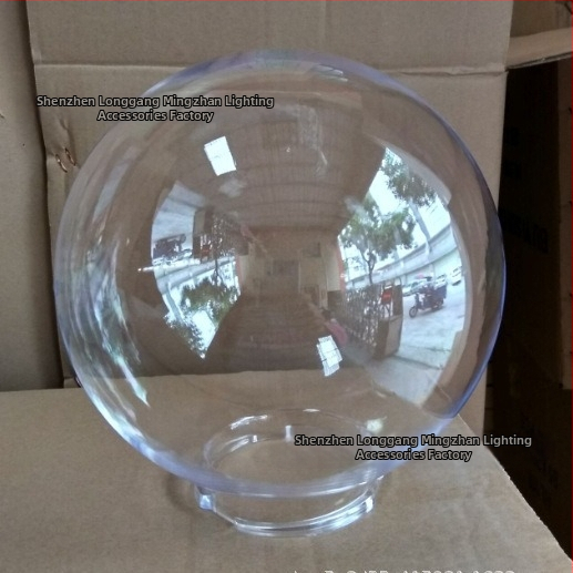 HY-2476 Priehľadné okrúhle plastové tienidlo na lampu, akryl, priemer 300 mm, 12 palcov