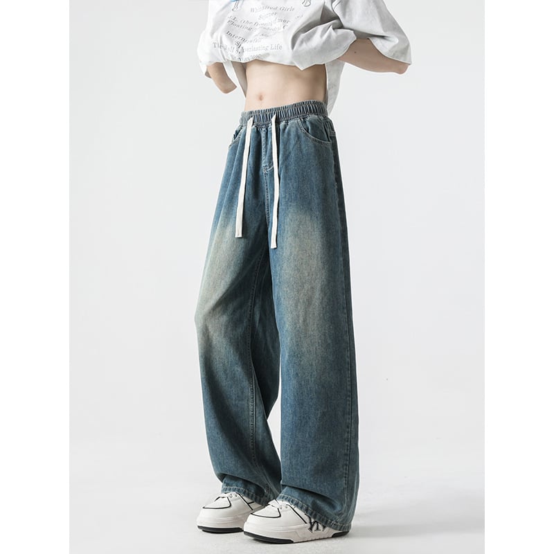 Pánske džínsy Ice Silk z Lyocell denimu, ľahké letné, voľný rovný strih, 2025 nový model