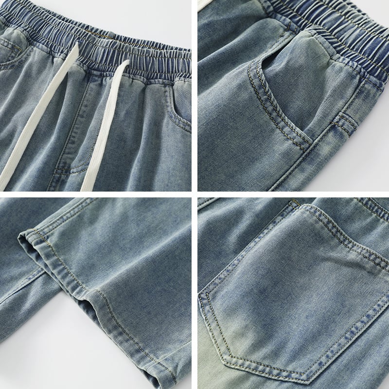Pánske džínsy Ice Silk z Lyocell denimu, ľahké letné, voľný rovný strih, 2025 nový model