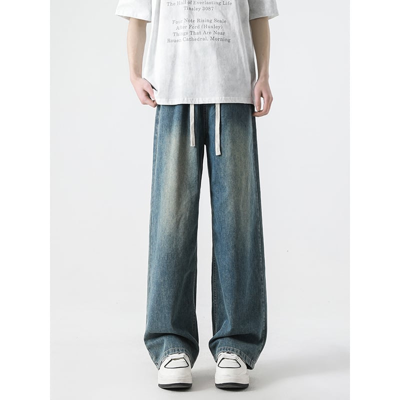 Pánske džínsy Ice Silk z Lyocell denimu, ľahké letné, voľný rovný strih, 2025 nový model