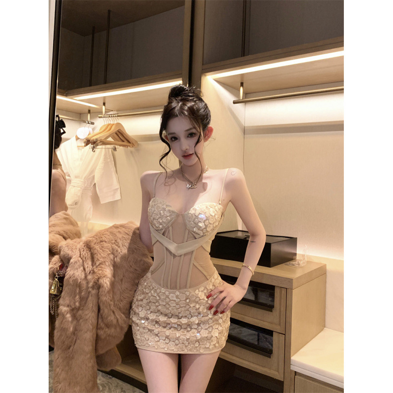 Luxusné šaty s flitrami vo Francúzskom štýle pre spoločenské dámy, sexy panelované bodycon šaty, elegantné večerné šaty
