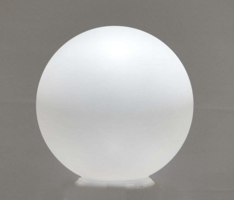 Akrilové guľaté tienidlo na lampu, mliečne biele, matné, priemer 200 mm