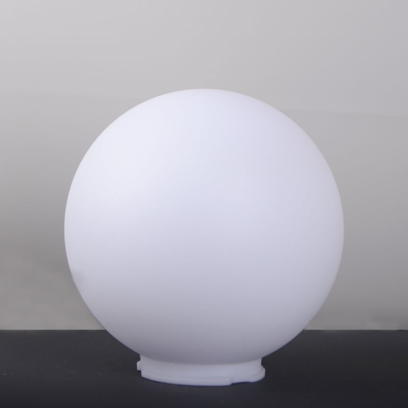 Akrilové guľaté tienidlo na lampu, mliečne biele, matné, priemer 200 mm