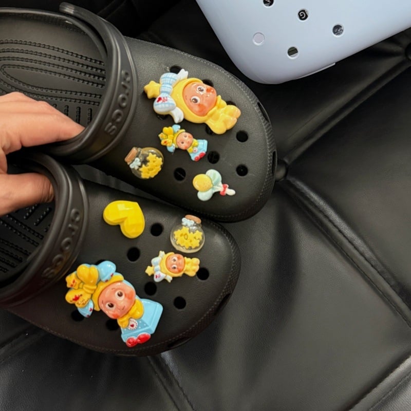 Смолени украси за обувки DIY за Crocs — карикатурни звездни фигури, 3D