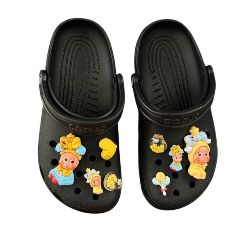 Смолени украси за обувки DIY за Crocs — карикатурни звездни фигури, 3D