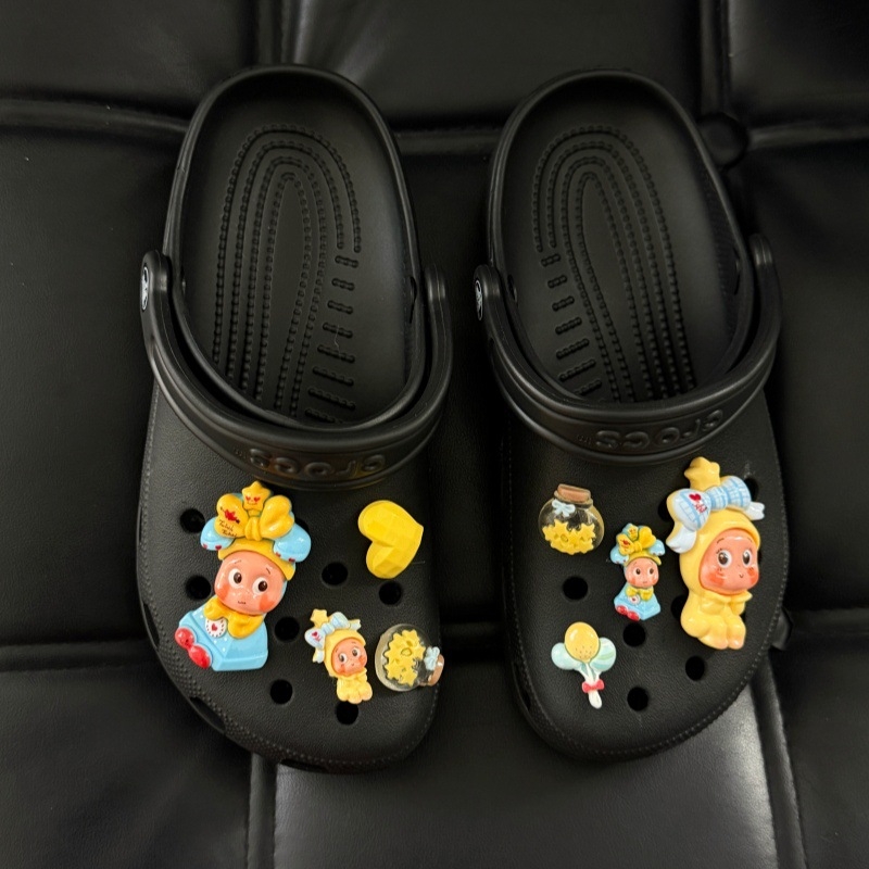Смолени украси за обувки DIY за Crocs — карикатурни звездни фигури, 3D