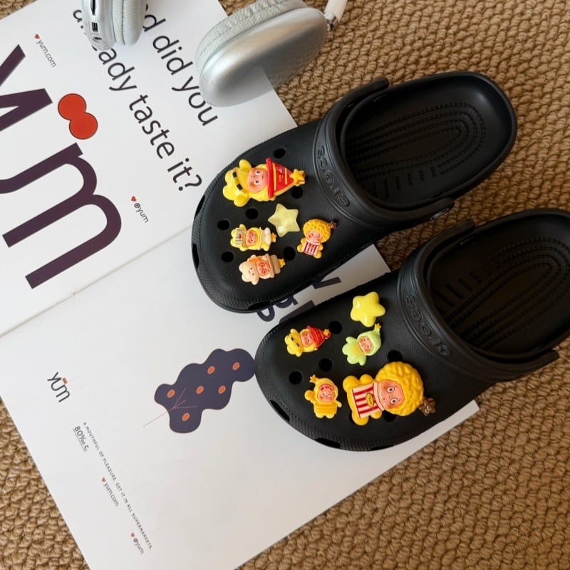 Смолени украси за обувки DIY за Crocs — карикатурни звездни фигури, 3D