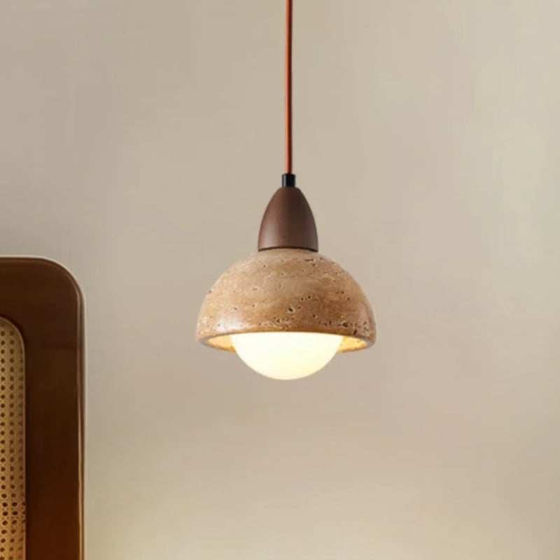 Sárga travertin, wabi-sabi stílusú csillár hálószoba és folyosó számára