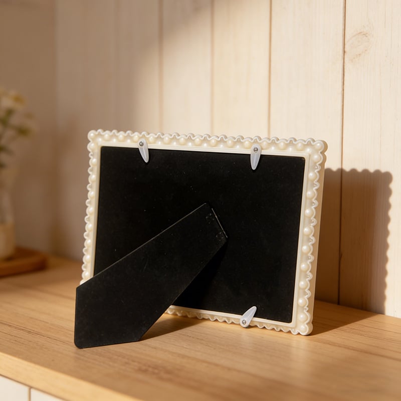 Oglindă de machiaj cu perle și diamante pentru birou, oglindă de masă decorativă pentru dormitor