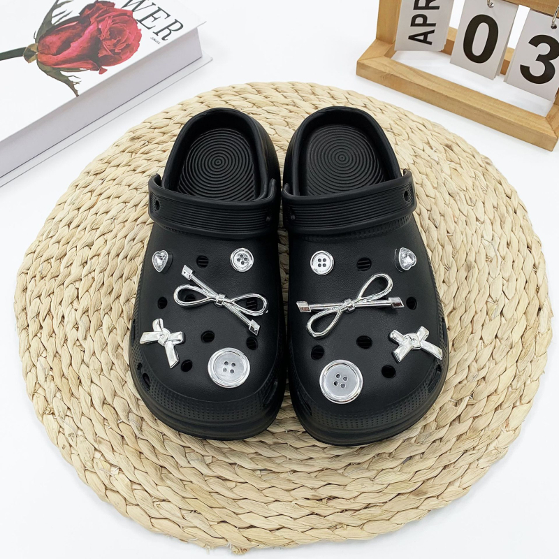 Nr-0022: 26 нови аксесоари за Crocs обувки с изискан стил, подходящи за Crocs копчета, сребърни пеперудени украси за обувки