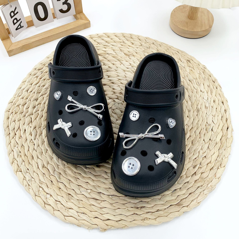 Nr-0022: 26 нови аксесоари за Crocs обувки с изискан стил, подходящи за Crocs копчета, сребърни пеперудени украси за обувки