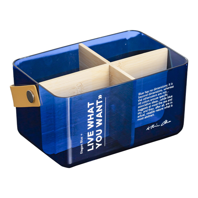 Stolni kozmetički organizator – kutija za pohranu šminke, ruževa, četkica i maski, dimenzije 18×11,8×10 cm.