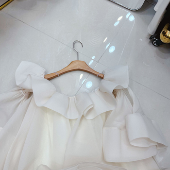 Αυστραλιανό φόρεμα σε niche με off-shoulder και βολάν, γραμμή Α, μακρύ φόρεμα, μοντέλο A2-8351