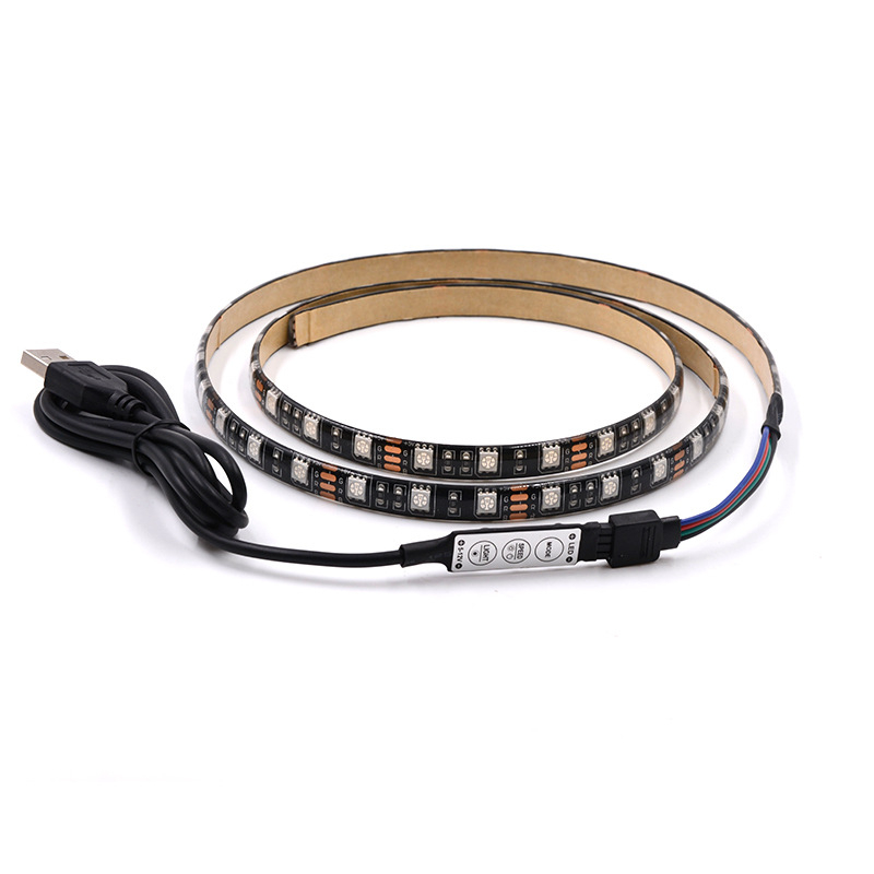 5050 RGB LED ταινία USB 5V για φωτισμό πίσω τηλεόρασης, 30 LED, γωνία δέσμης 120°, με ρύθμιση φωτεινότητας
