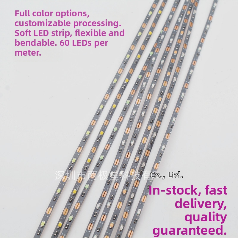 5V 0805 LED pás pre makety architektúry na pieskovisku, flexibilný úzky pás 2,5 mm, na strihanie a kompatibilný s batériovým boxom