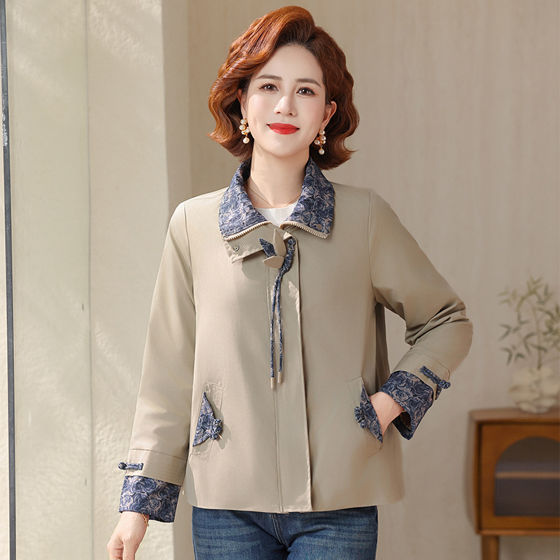 Geacă elegantă, casual, în stil mamă, cu rever, croială lejeră, îmbrăcăminte de primăvară pentru femei, mărimi 40–60