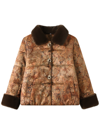 Nová zimná dámska bunda v čínskom štýle, krátka a teplá s výplňou z bavlny-syntetického hodvábu pre ženy stredného a staršieho veku