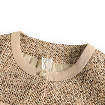 Jachetă Chanel-inspired pentru femei, modă primăvară-toamnă, pentru femei mature, top cu guler rotund