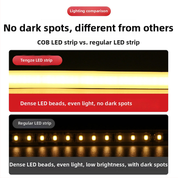 COB LED pás 220V, vodotesný, samolepiaci pre stropné ambientné osvetlenie, silikonový kryt, 240 LED