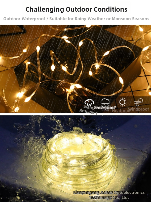 LED pás s dvojradovým usporiadaním – ultra jasný, trojfarebná zmena, 220V stropné dekoratívne osvetlenie, vodotesný pre vonkajšie použitie