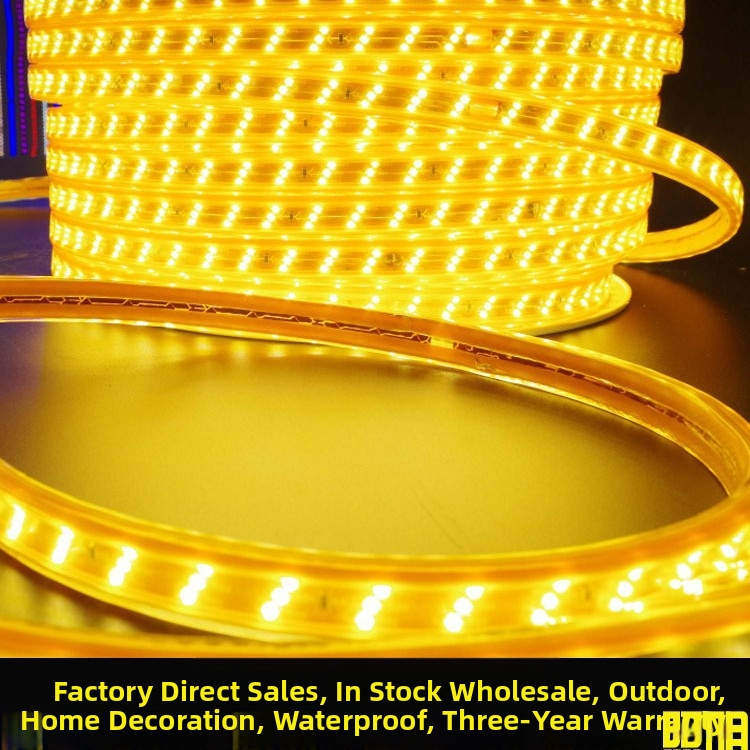 Vonkajšia vodotesná LED páska 2835, 220V, 180 LED, 120° uhol lúča, bez stmievania