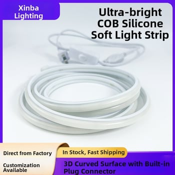 LED pás COB 220V, flexibilný, samolepiaci, vonkajšie vodotesné osvetlenie