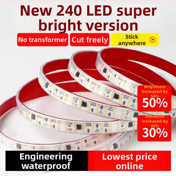 Λωρίδα LED 220V, υπερλαμπρή, αυτοκόλλητη για τον οροφή του σαλονιού, ατμοσφαιρικός φωτισμός ενυδρείου, αδιάβροχη για εξωτερική χρήση