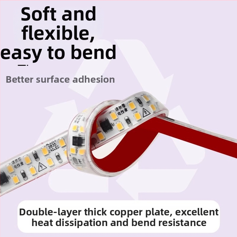 Λωρίδα LED 220V, υπερλαμπρή, αυτοκόλλητη για τον οροφή του σαλονιού, ατμοσφαιρικός φωτισμός ενυδρείου, αδιάβροχη για εξωτερική χρήση