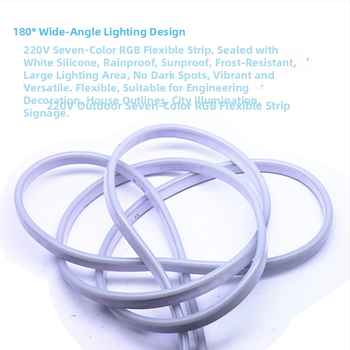 Εύκαμπτη RGB LED νεον λωρίδα 220V με σωλήνα σιλικόνης, αδιάβροχη, υψηλής φωτεινότητας για επιγραφές και αρχιτεκτονικό φωτισμό