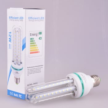 LED izzó E27-es csavaros aljzattal, Meleg fehér, 2835 chip, Energiatakarékos, Magas fényerő
