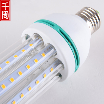 LED kukorica lámpa E27-es foglalattal, U alakú spirálisan kialakított dizájn, erőteljes fényerejű LED izzó